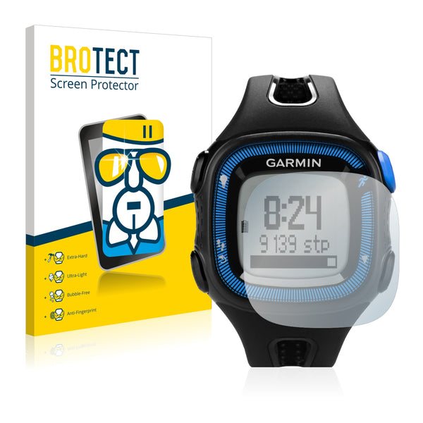 BROTECT AirGlass Glass Screen Protector for Garmin Forerunner 15 (Big edition) Black/Blue