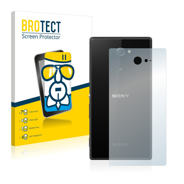 BROTECT AirGlass Glass Screen Protector for Sony Xperia M2 Dual (Back)