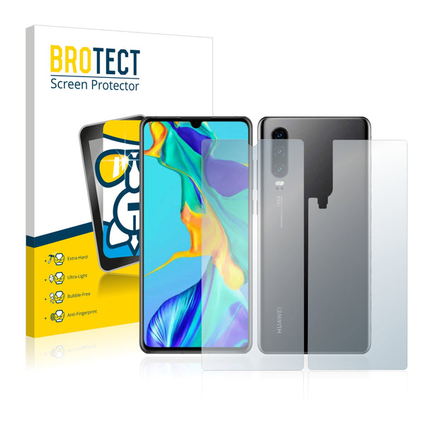 BROTECT AirGlass Glass Screen Protector for Huawei P30 (Front + Back)