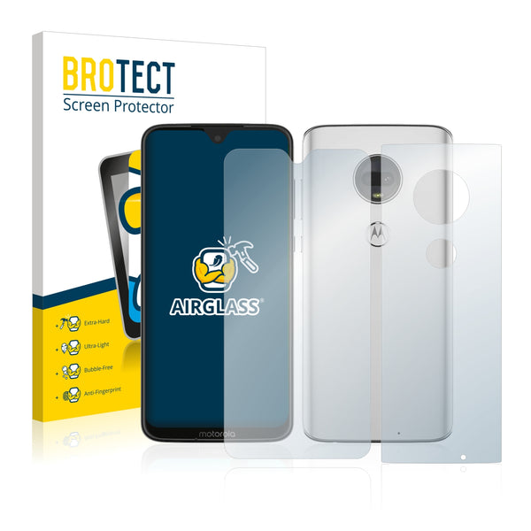 BROTECT AirGlass Glass Screen Protector for Motorola Moto G7 Plus (Front + Back)