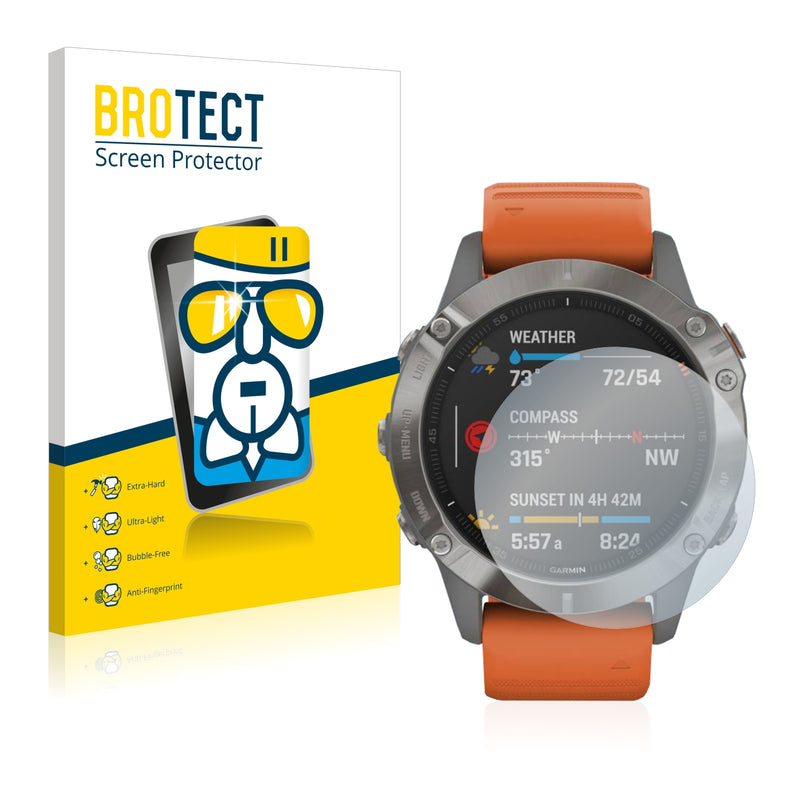 BROTECT AirGlass Glass Screen Protector for Garmin Fenix 6 Pro