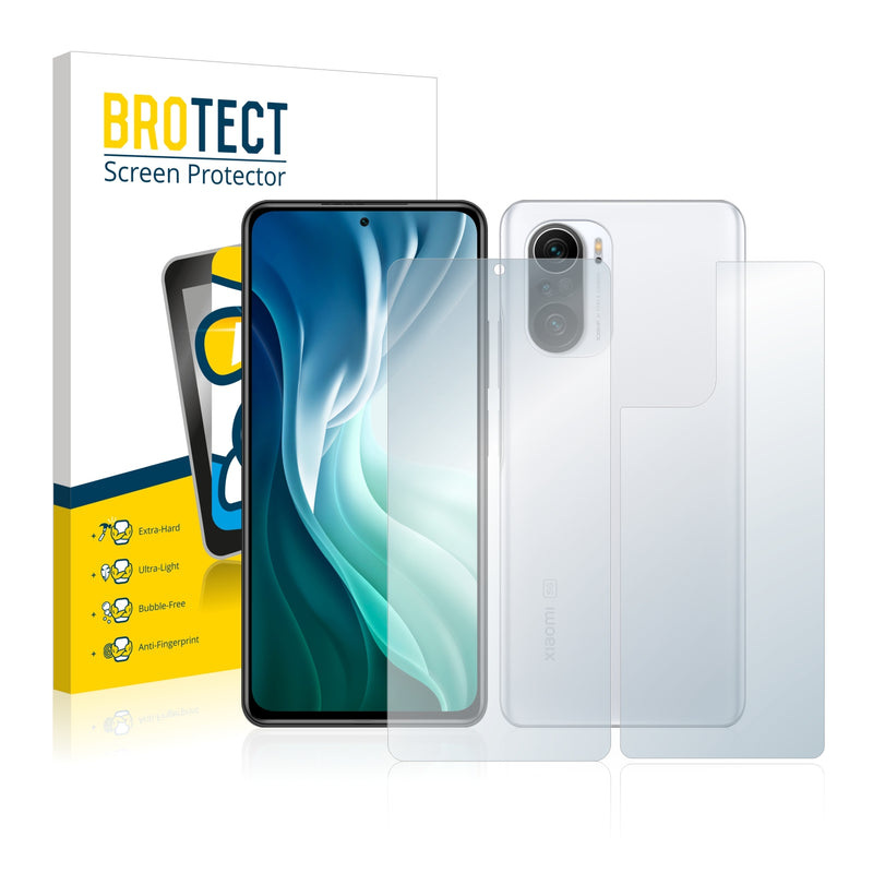 BROTECT AirGlass Glass Screen Protector for Xiaomi Redmi K40 Pro Plus (Front + Back)