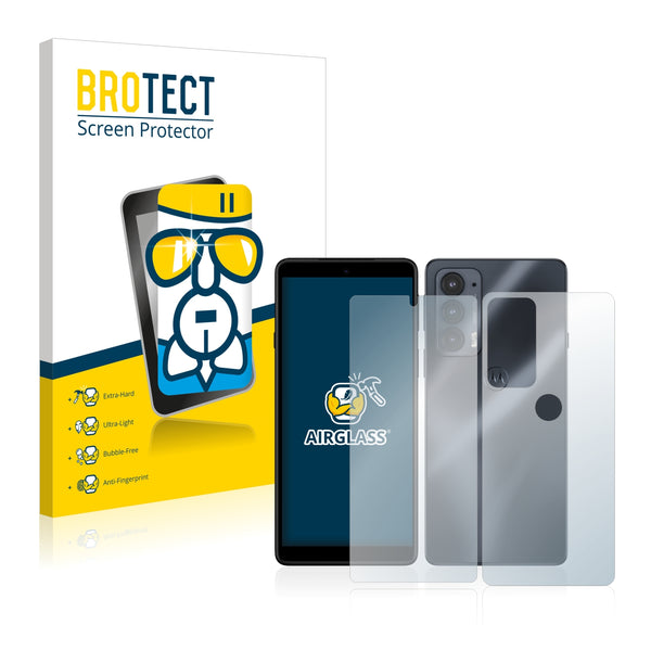 BROTECT AirGlass Glass Screen Protector for Motorola Edge 20 (Front + Back)