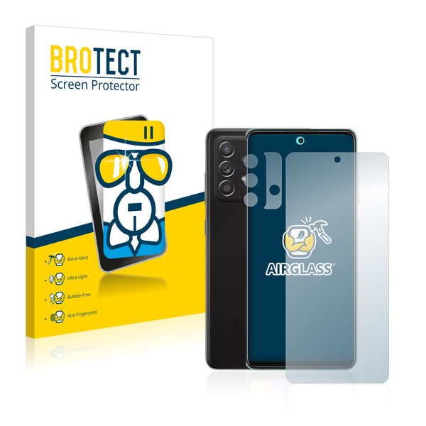 BROTECT AirGlass Glass Screen Protector for Samsung Galaxy A52 (Front + cam)