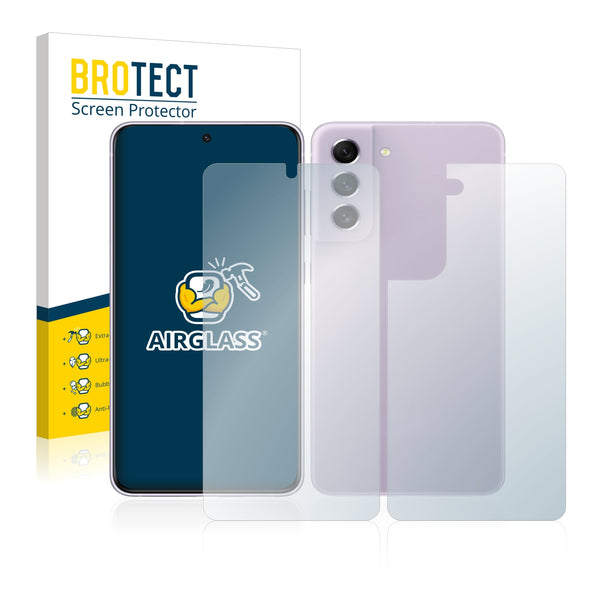 BROTECT AirGlass Glass Screen Protector for Samsung Galaxy S21 FE 5G (Front + Back)