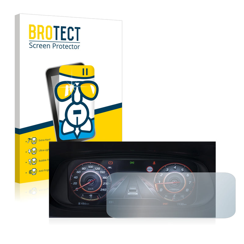 BROTECT AirGlass Glass Screen Protector for Hyundai i20N 2021 Cockpit