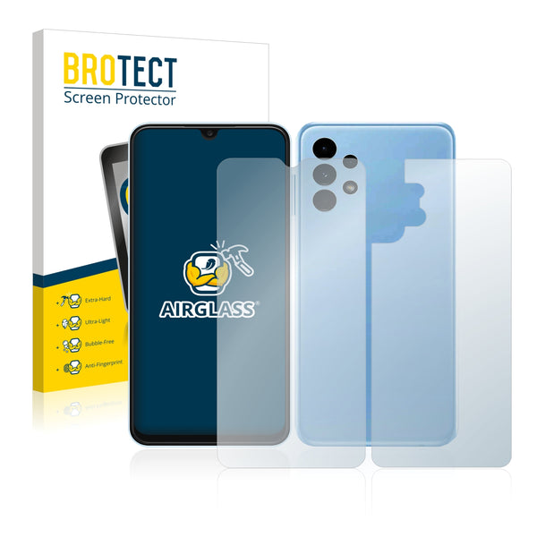 BROTECT AirGlass Glass Screen Protector for Samsung Galaxy A13 (Front + Back)