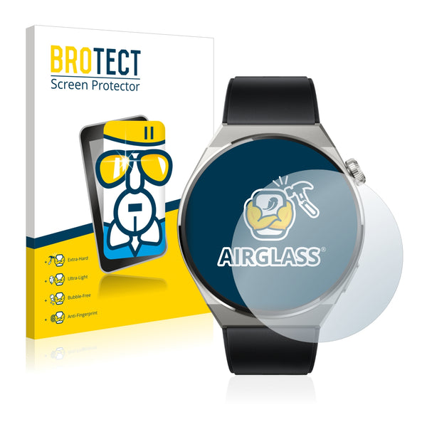 BROTECT AirGlass Glass Screen Protector for Huawei Watch GT 3 Pro Titanium ScreenShield