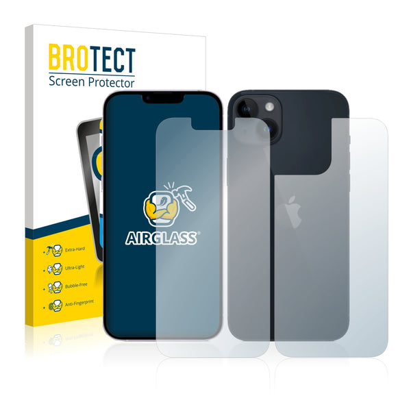 BROTECT AirGlass Glass Screen Protector for Apple iPhone 14 (Front + Back)