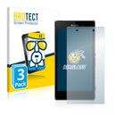 3x BROTECT AirGlass Glass Screen Protector for Sony Xperia Z1 C6903