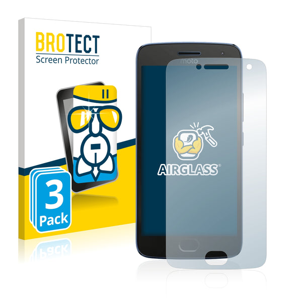 3x BROTECT AirGlass Glass Screen Protector for Motorola Moto G5 Plus