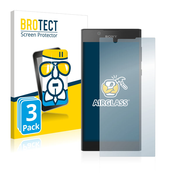 3x BROTECT AirGlass Glass Screen Protector for Sony Xperia L1