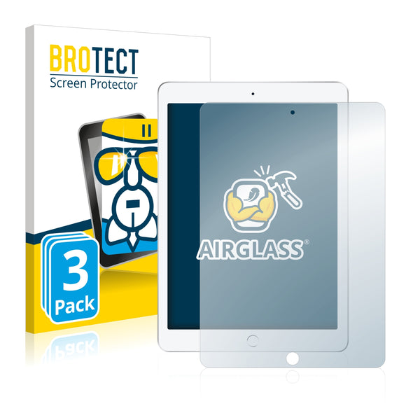 3x BROTECT AirGlass Glass Screen Protector for Apple iPad 9.7 2017 (5th. generation)