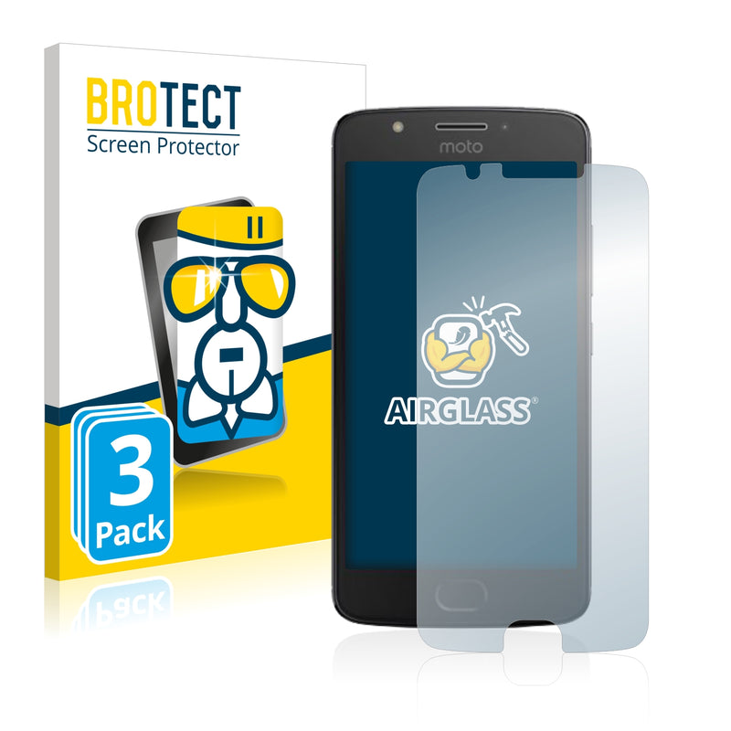 3x BROTECT AirGlass Glass Screen Protector for Lenovo Moto E4