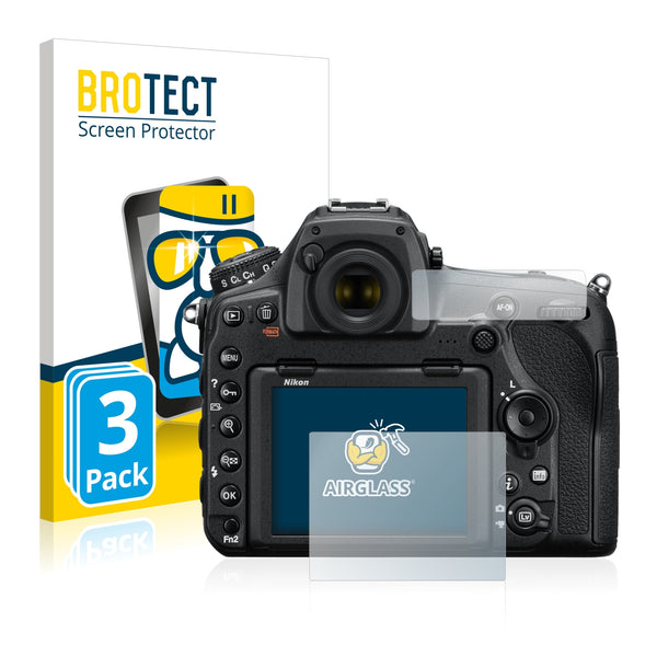 3x BROTECT AirGlass Glass Screen Protector for Nikon D850