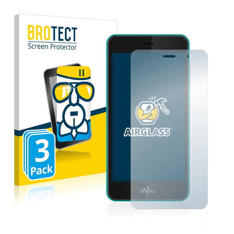 3x BROTECT AirGlass Glass Screen Protector for Wiko Tommy 2