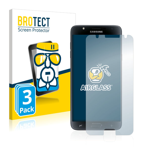 3x BROTECT AirGlass Glass Screen Protector for Samsung Galaxy J7 Duo 2018