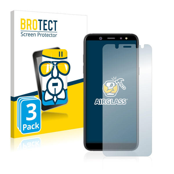 3x BROTECT AirGlass Glass Screen Protector for Samsung Galaxy A6 2018