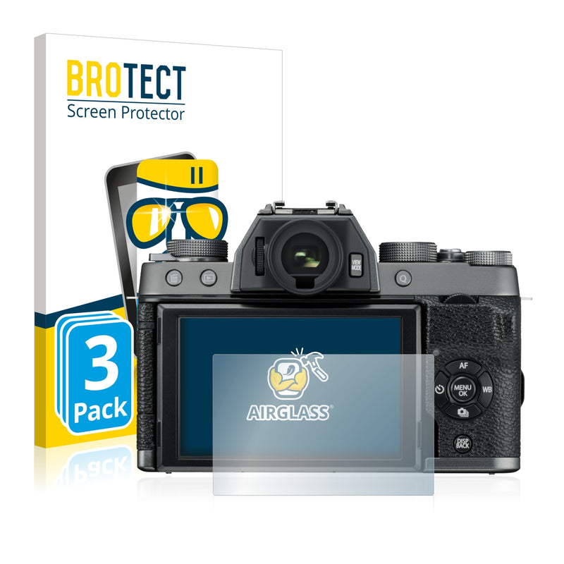 3x BROTECT AirGlass Glass Screen Protector for FujiFilm X-T100