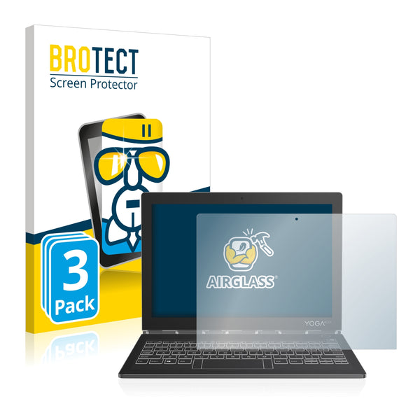 3x BROTECT AirGlass Glass Screen Protector for Lenovo Yoga Book C930 10.8