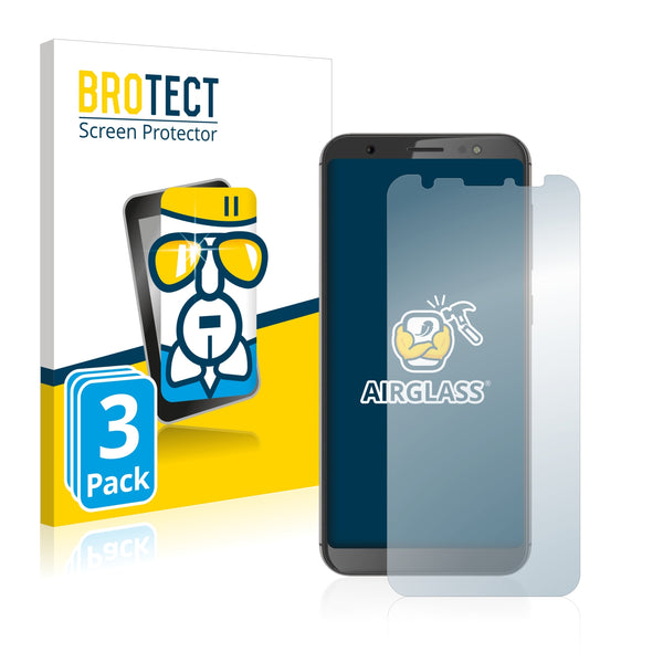 3x BROTECT AirGlass Glass Screen Protector for Gigaset GS185