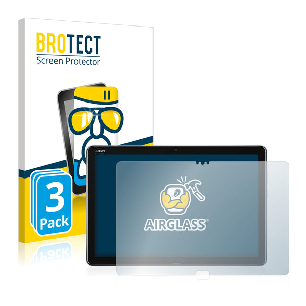 3x BROTECT AirGlass Glass Screen Protector for Huawei MediaPad M5 Lite 10.1