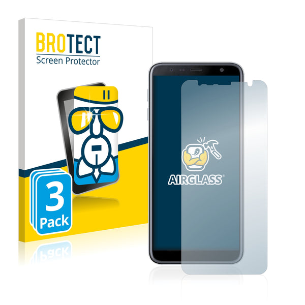 3x BROTECT AirGlass Glass Screen Protector for Samsung Galaxy J6 Plus