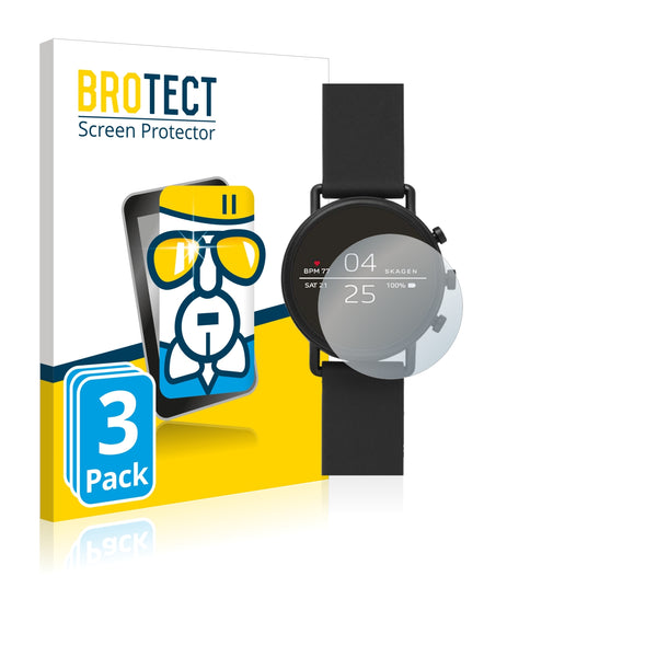 3x BROTECT AirGlass Glass Screen Protector for Skagen Smartwatch Falster 2