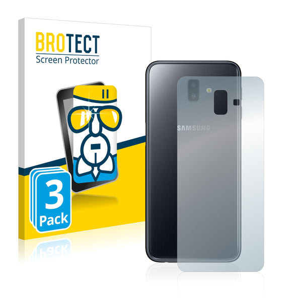 3x BROTECT AirGlass Glass Screen Protector for Samsung Galaxy J6 Plus (Back)