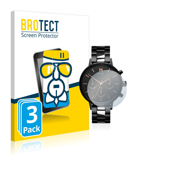 3x BROTECT AirGlass Glass Screen Protector for MVMT Nova Chronograph Bracelet