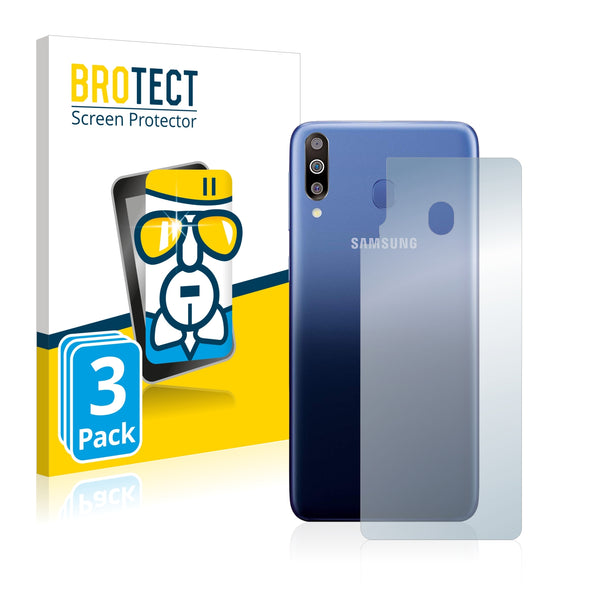 3x BROTECT AirGlass Glass Screen Protector for Samsung Galaxy M30 (Back)