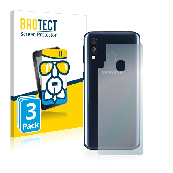 3x BROTECT AirGlass Glass Screen Protector for Samsung Galaxy A40 (Back)