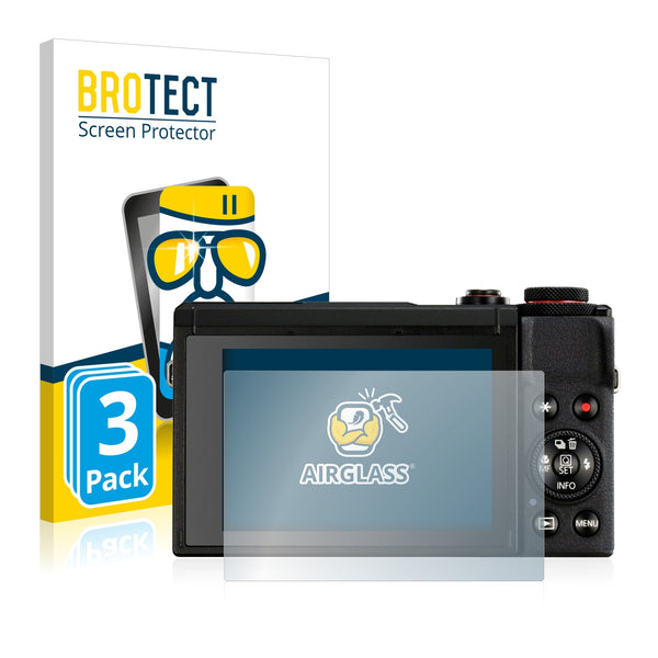 3x BROTECT AirGlass Glass Screen Protector for Canon PowerShot G7 X Mark III