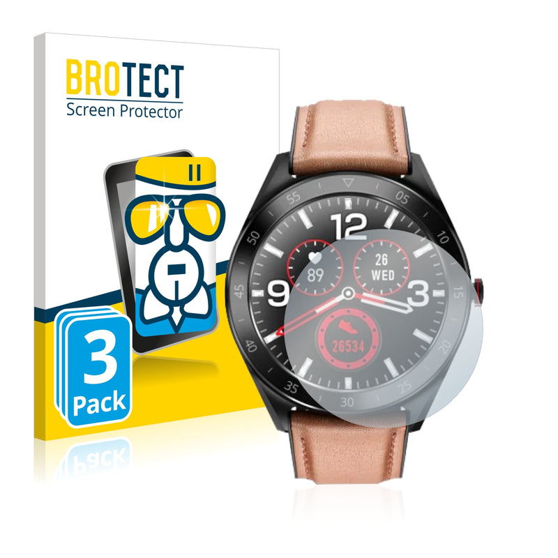 3x BROTECT AirGlass Glass Screen Protector for Alfawise Watch 6