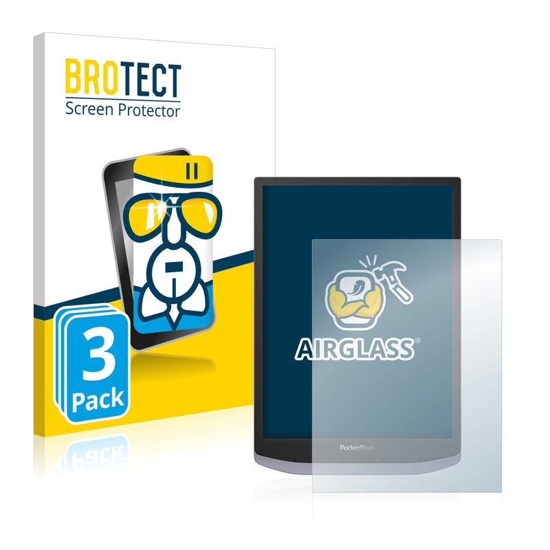 3x BROTECT AirGlass Glass Screen Protector for PocketBook InkPad X