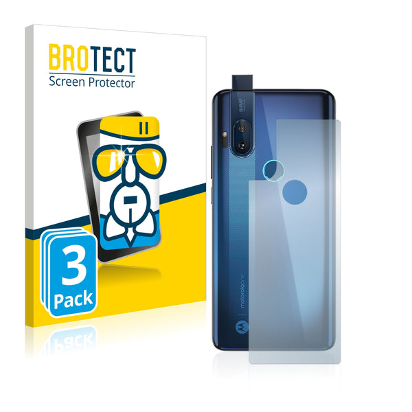 3x BROTECT AirGlass Glass Screen Protector for Motorola One Hyper (Back)