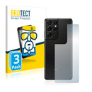 3x BROTECT AirGlass Glass Screen Protector for Samsung Galaxy S21 Ultra 5G (Back)