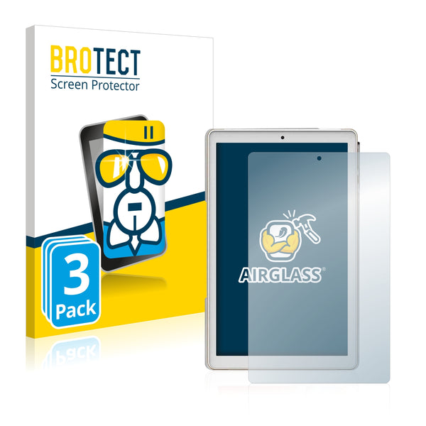 3x BROTECT AirGlass Glass Screen Protector for Yotopt X109 10.1
