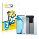 3x BROTECT AirGlass Glass Screen Protector for OnePlus 9 5G (Front + Back)