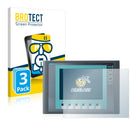 3x BROTECT AirGlass Glass Screen Protector for Siemens Simatic HMI KTP 600 Basic Color PN