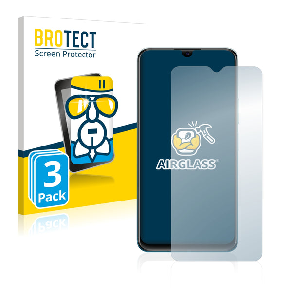 3x BROTECT AirGlass Glass Screen Protector for Vivo Y15s