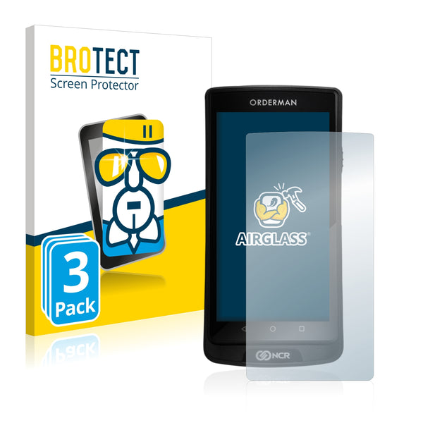 3x BROTECT AirGlass Glass Screen Protector for Orderman 9
