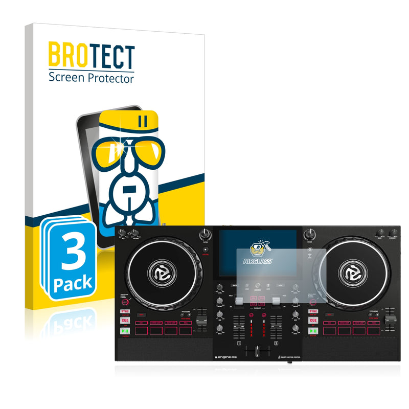 3x BROTECT AirGlass Glass Screen Protector for Numark Mixstream Pro