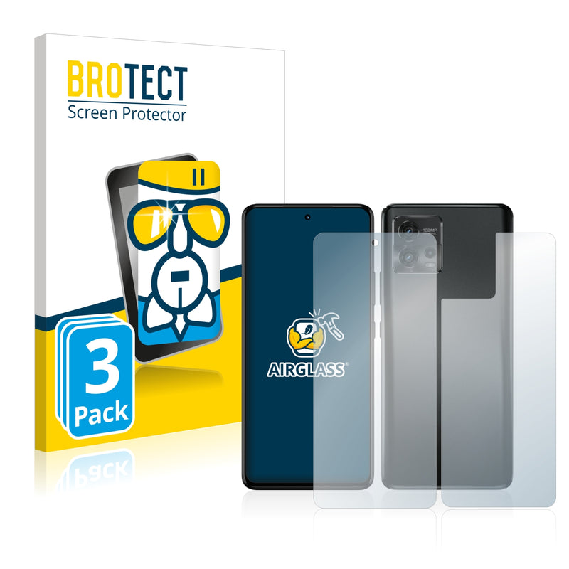 3X Nano Glass Screen Protectors for Motorola Moto G72 (Front & Back)