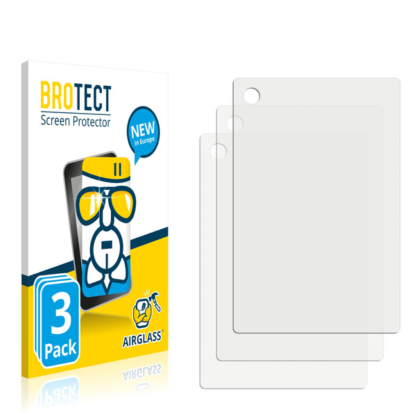 3x BROTECT AirGlass Glass Screen Protector for Samsung Galaxy Tab A8 WiFi 2021 (Back)