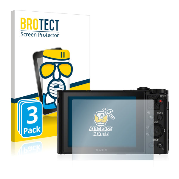 3x BROTECT AirGlass Matte Glass Screen Protector for Sony Cyber-Shot DSC-HX90