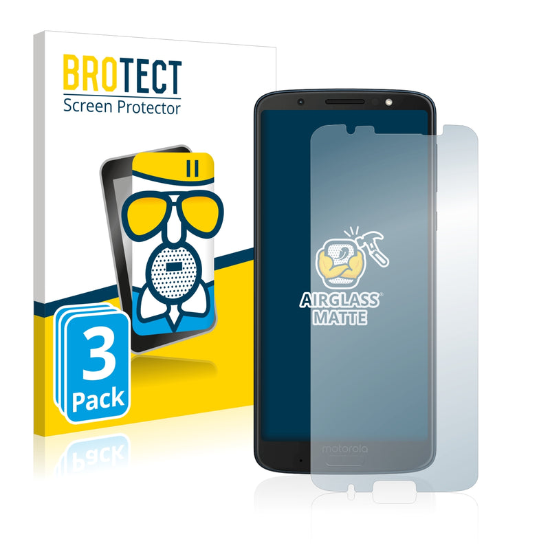 3x BROTECT AirGlass Matte Glass Screen Protector for Motorola Moto G6 Plus