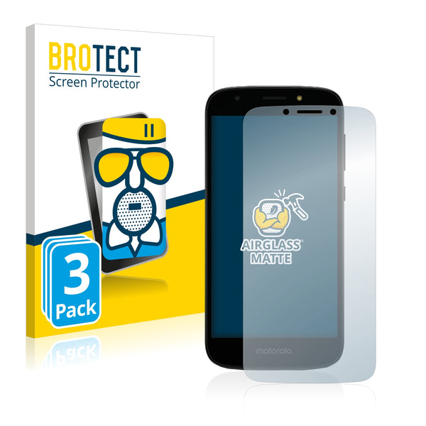 3x BROTECT AirGlass Matte Glass Screen Protector for Motorola Moto E5 Play
