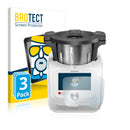 3x BROTECT AirGlass Matte Glass Screen Protector for SilverCrest Monsieur Cuisine Connect