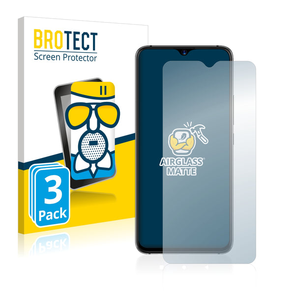 3x BROTECT AirGlass Matte Glass Screen Protector for Umidigi S3 Pro